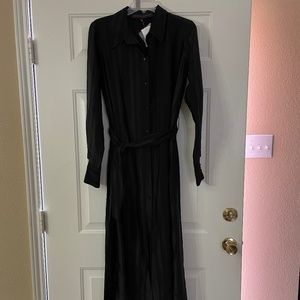 Martin Grant Black Long Sleeve Shirt Dress